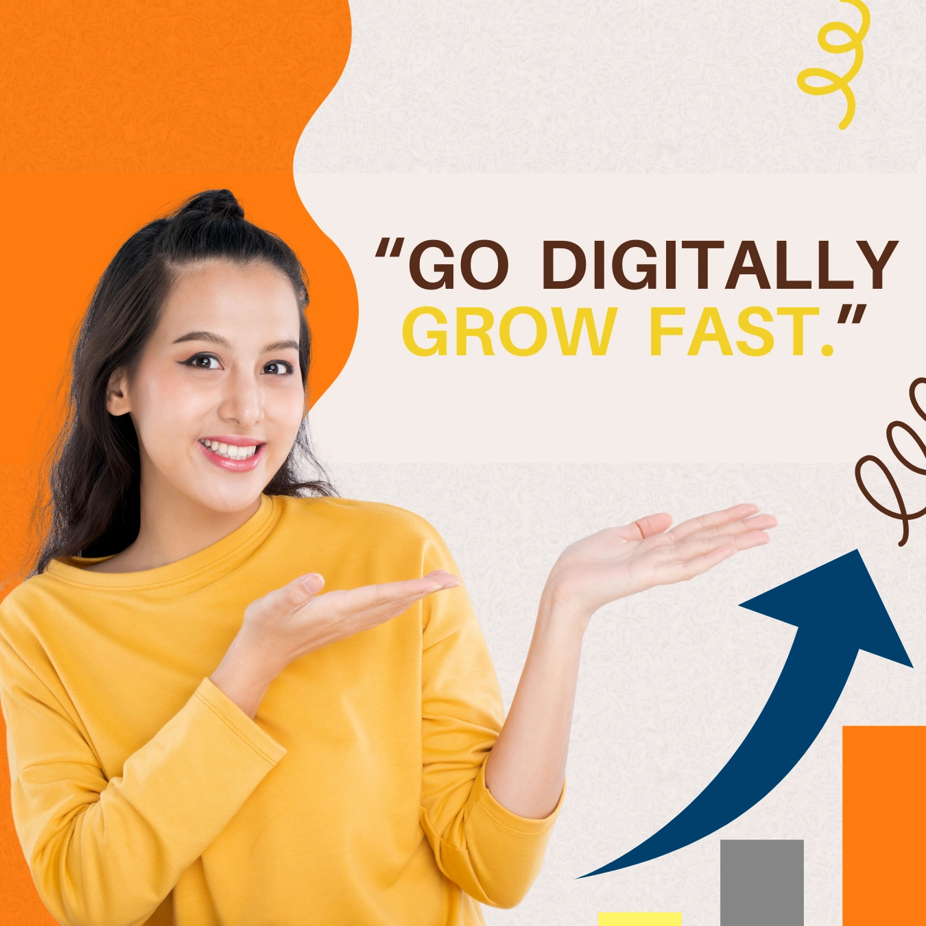 Animated digital marketing team collaborating in modern office